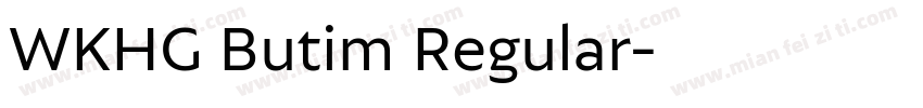 WKHG Butim Regular字体转换